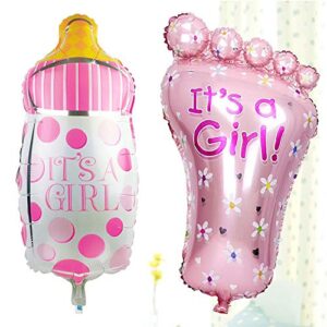 Baby Shower Decorations for Girl,Girl Baby Shower Balloons, Its a Girl Sash for Baby Shower