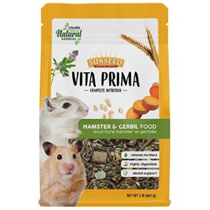 sunseed vita prima complete nutrition hamster & gerbil food, 2 lbs