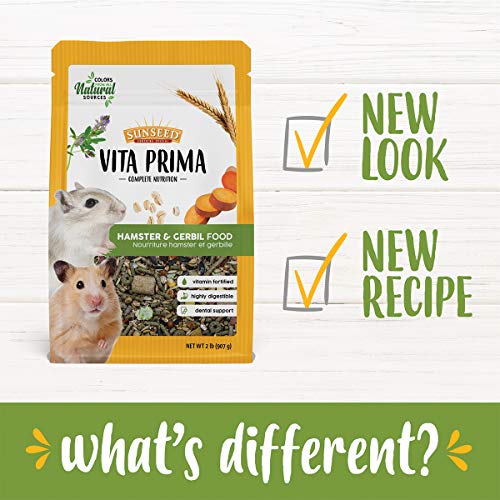 Sunseed Vita Prima Complete Nutrition Hamster & Gerbil Food, 2 LBS