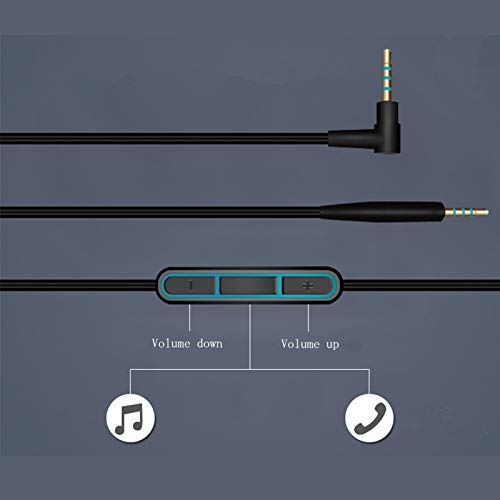 2.5mm to 3.5mm Audio Cable Inline Mic Remote Control Cord Compatible with Bose QuietComfort 25/35/QC25/QC35 Bose Oe2 oe2i Soundtrue Headphones