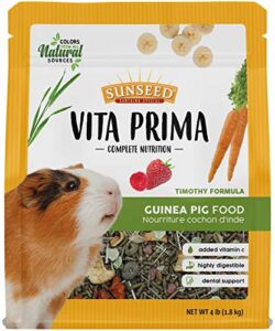 sunseed vita prima complete nutrition guinea pig food, 4 lbs
