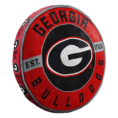 The Northwest Company NCAA Georgia Bulldogs Round Cloud Pillow, 15", Team Colors