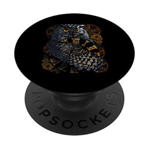 owl wildlife nature spirit animal with steampunk design popsockets swappable popgrip