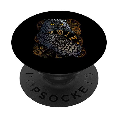 Owl Wildlife Nature Spirit Animal with Steampunk Design PopSockets Swappable PopGrip