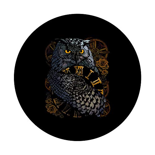 Owl Wildlife Nature Spirit Animal with Steampunk Design PopSockets Swappable PopGrip