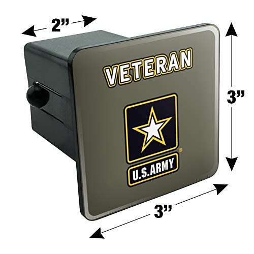 U.S. Army Veteran Logo Tow Trailer Hitch Cover Plug Insert