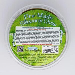 Coastal Silkworms 1 LB Pre-Made Silkworm Chow (16oz) Mulberry Food