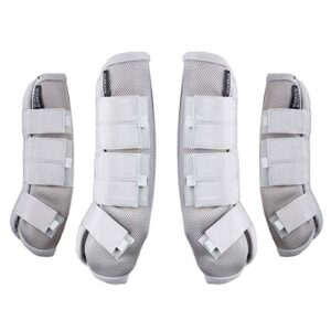 harrison howard horse fly boots horse leg guards set of 4 -silver (full)