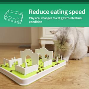 ALL FOR PAWS Interactive Puzzle Cat Feeder, Treat Game Maze Toy Cat Brain Stimulation Toys Slow Feeder for Indoor Cats