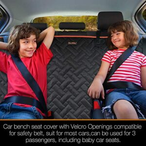 iBuddy Bench Car Seat Cover for Car/SUV/Truck, Waterproof Back Seat Cover for Kids Without Smell, Heavy Duty and Nonslip Pet Truck Seat Cover for Dogs, Machine Washable