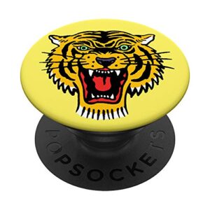 tiger japanese tattoo style popsockets popgrip: swappable grip for phones & tablets