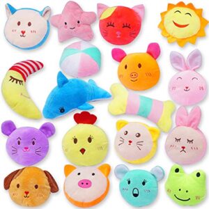 yunkingdom 18 pack puppy plush squeaky dog toys pets small dog chew toys for puppies bulk with squeaker soft toy