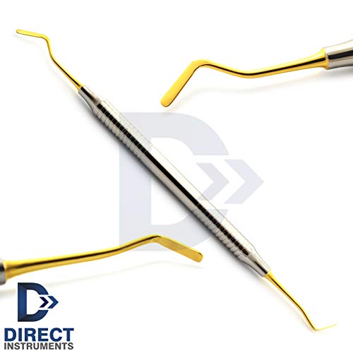 4Pcs Set Dental Light Weight Gold Titanium Coated Restorative Composite Amalgam Filling Instruments Scalers