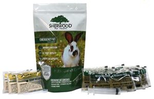 sherwood pet health rabbit emergency kit (small) with timothy recovery food and appetite restore in stay-fresh packets
