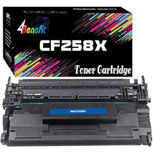 (1-pack) compatible for hp 58x toner cartridge cf 258x cf258x high yield (without chip) for hp laser jet pro m404n m404dn m404dw mfp m428fdw printer, sold by 4benefit