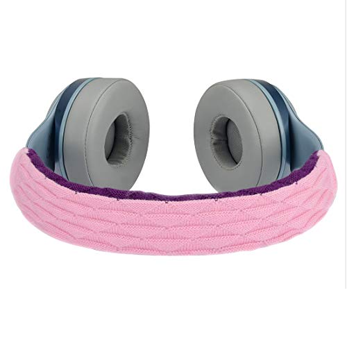 Geekria Knit Fabric Headband Cover Compatible with Audio-Technica, Beats, Bose, AKG, Sennheiser, Skullcandy, Sony Headphones/Headband Cushion Pad Protector, Easy DIY Installation (Pop Violet)