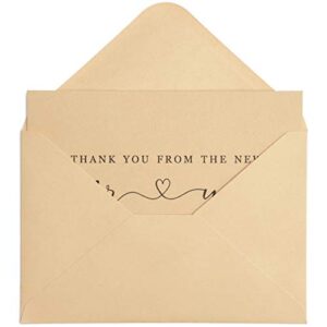 Paper Junkie Kraft Wedding Thank You Greeting Cards with Brown Envelopes (4 x 6 In, 120 Pack)