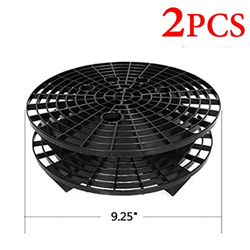 Auto-plaza 2PCS 9.25'' Car Wash Washboard Insert Bucket Bracket Dirt Remove Filter Black 23.5cm