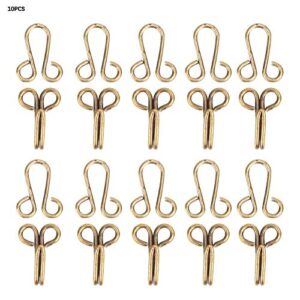 sheens 10set 28mm/1.1in covered hook & eye closures for bra and clothing over coat underwear(bronze)