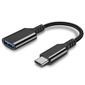 usb c otg adapter, usb c to usb adapter for samsung galaxy s9/s10/s20/s21/s21+ note 10/10+/20 ultra, thunderbolt 3 to usb 3.0 female on the go cable compatible with macbook pro/air 2020 ipad pro 2020