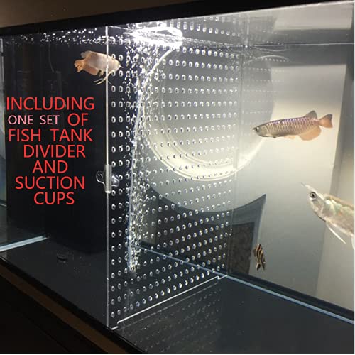 ONE Set of DIY Designed Clear Easy to Bent Cut and Assemble for Most Fish Tanks (Suction Cups are Included)