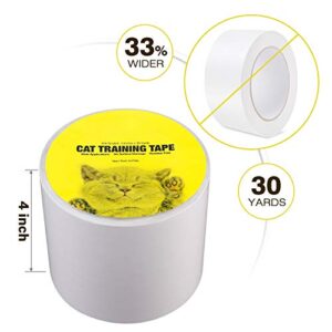 One Sight Cat Scratch Furniture Protector, 4 Inches x 30 Yards, Couch Protector for Cats, Cat Scratch Deterrent for Furniture, Double Sided Tape Anti Cat Scratch Protector Cat Training Tape for Sofa