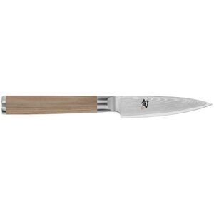 shun cutlery classic blonde paring knife 3.5", small, nimble cooking knife for peeling, coring, trimming and more, precise cutting knife, handcrafted japanese kitchen knife