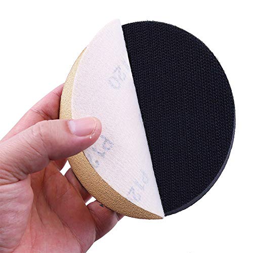 5 Pack 5 Inch Soft Density Interface Pads Hook and Loop 5" Sponge Cushion Buffer Backing Pad (Set of 5)