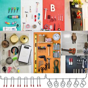 114 pcs Pegboard Hooks Assortment with Metal Hooks Sets, Pegboard Bins, Peg Locks for Organizing Storage System Tools