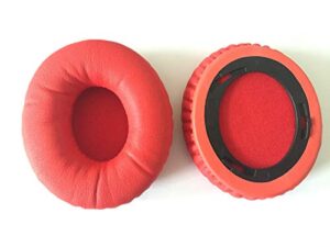 replacement ear pads cushions for monster beats by dr dre solo hd headphone on-ear headphone replacement ear pad/solo hd ear cushion/ear cups/ear cover/earpads repair parts (red)