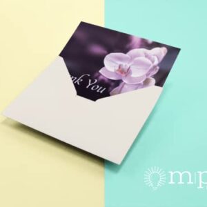 Funeral Thank You Cards - Sympathy Bereavement Thank You Cards With Envelopes - Message Inside (25, Purple Orchid)