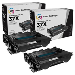 ld compatible toner cartridge replacements for hp 37x cf237x high yield (black, 2-pack)