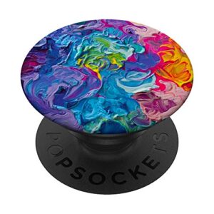 artist palette paint abstract bright colors design popsockets swappable popgrip