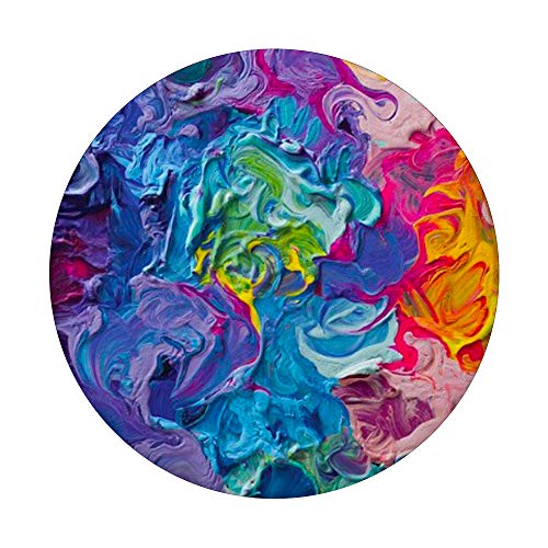 Artist Palette Paint Abstract Bright Colors Design PopSockets Swappable PopGrip