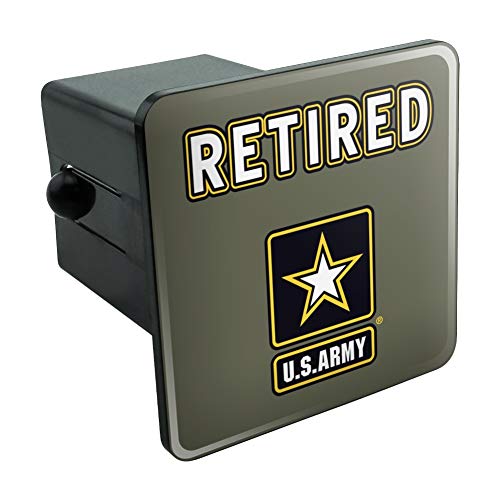 U.S. Army Retired Logo Tow Trailer Hitch Cover Plug Insert