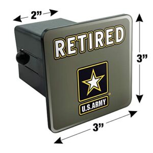 U.S. Army Retired Logo Tow Trailer Hitch Cover Plug Insert