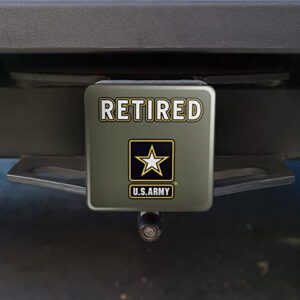 U.S. Army Retired Logo Tow Trailer Hitch Cover Plug Insert