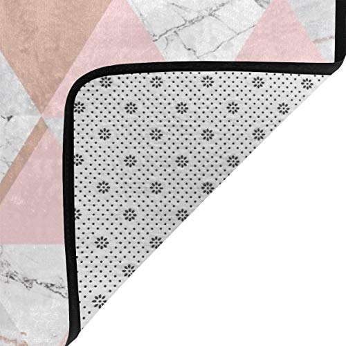 NiYoung Bedroom Livingroom Sitting-Room Big Size Area Rug Home Decor - Rose Gold Grey Marble Floor Mat Doormats Fast Dry Toilet Bath Rug Exercise Mat Throw Rugs Carpet