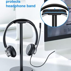 Link Dream Full Aluminum Headphone Stand Headset Holder Gaming Headset Holder with Non-Slip Silicone Earphone Stand for All Headphone Sizes (Black)