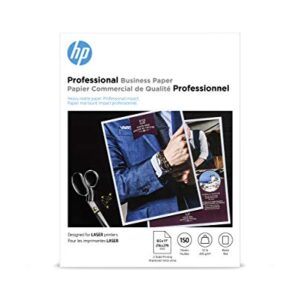 HP Professional Business Paper, Matte, 8.5x11 in, 52 lb, 150 sheets, works with laser printers (4WN05A)