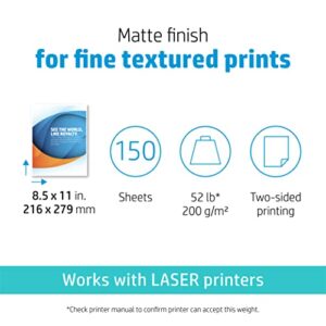 HP Professional Business Paper, Matte, 8.5x11 in, 52 lb, 150 sheets, works with laser printers (4WN05A)