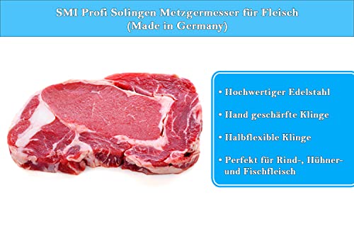 SMI – 7 inch Solingen Butcher Knife For Meat Cutting Professional Chef Knife Meat Knife Sharp Kitchen Knives Solingen Knife - Made In Germany