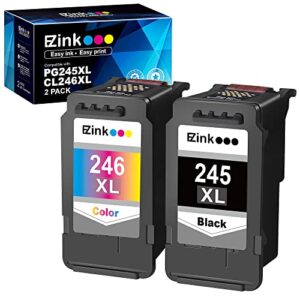 e-z ink (tm ink cartridge replacement for canon pg-245xl cl-246xl pg-243 cl-244 compatible with pixma ts3120 mg2520 mx492 tr4520 ts202 mg2525 mg3022 mg2522 mg2922 (1 black, 1 tri-color)