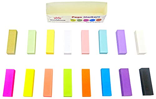 4A Sticky Notes, 0.6 x 2 Inches, Small Size,16 Colors, Self-Stick Notes, 100 Sheets/Pad,16 Pads/Pack, 4A 501516