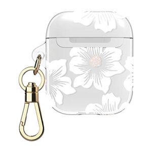 Kate Spade New York Hollyhock Case for AirPods 2 & 1 - Protective Wireless Charging Cover with Keychain (Front LED Visible)