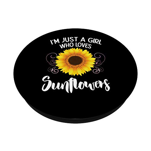 I'm Just A Girl Who Loves Sunflowers - Adorable Sunflower PopSockets PopGrip: Swappable Grip for Phones & Tablets