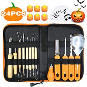 Halloween Pumpkin Carving Tools Kit, 13 Piece Professional Professional Pumpkin Cutting Supplies Tools Kit Stainless Steel Lengthening and Thickening for Halloween Decoration jack-o-lanterns