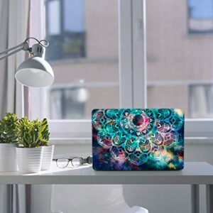 iCasso Compatible with MacBook Air 13 inch Case (Release 2010-2017 Older Version), Hard Shell Plastic Protective Case & Keyboard Cover Only for MacBook Air 13 Inch Model A1369/A1466 - Nebula Mandala