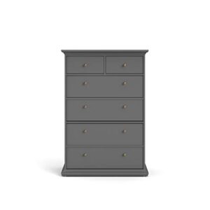 Tvilum Sonoma 6 Drawer Chest, Black Lead