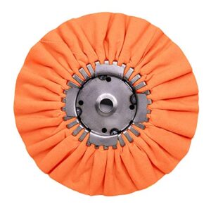 renegade products 9" x 3" x 5/8" airway buffing wheel for metal polishing aluminum & stainless steel for wheels, tanks & bumpers (orange)
